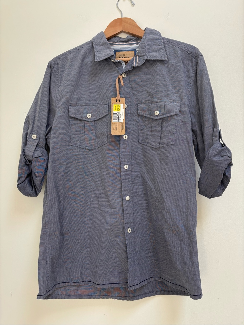 Marks & Spencer Men's Casual Button-Down Shirt in Blue